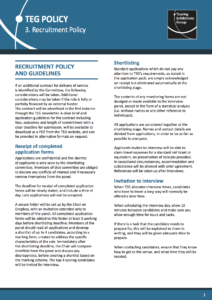 Front cover of Recruitment Policy PDF